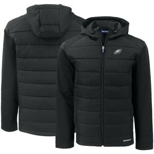 Philadelphia Eagles Cutter & Buck Men's L  Evoke PrimaLoft Hybrid Hooded Jacket
